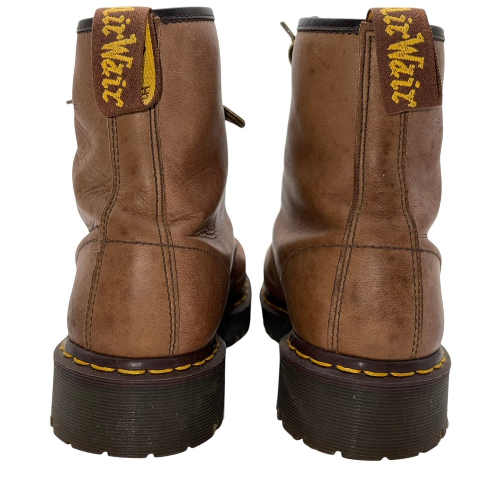 Dr Martens 1460 Crazy Horse Boots Mens 12 Brown Doc Leather MIE England VINTAGE - Picture 4 of 12